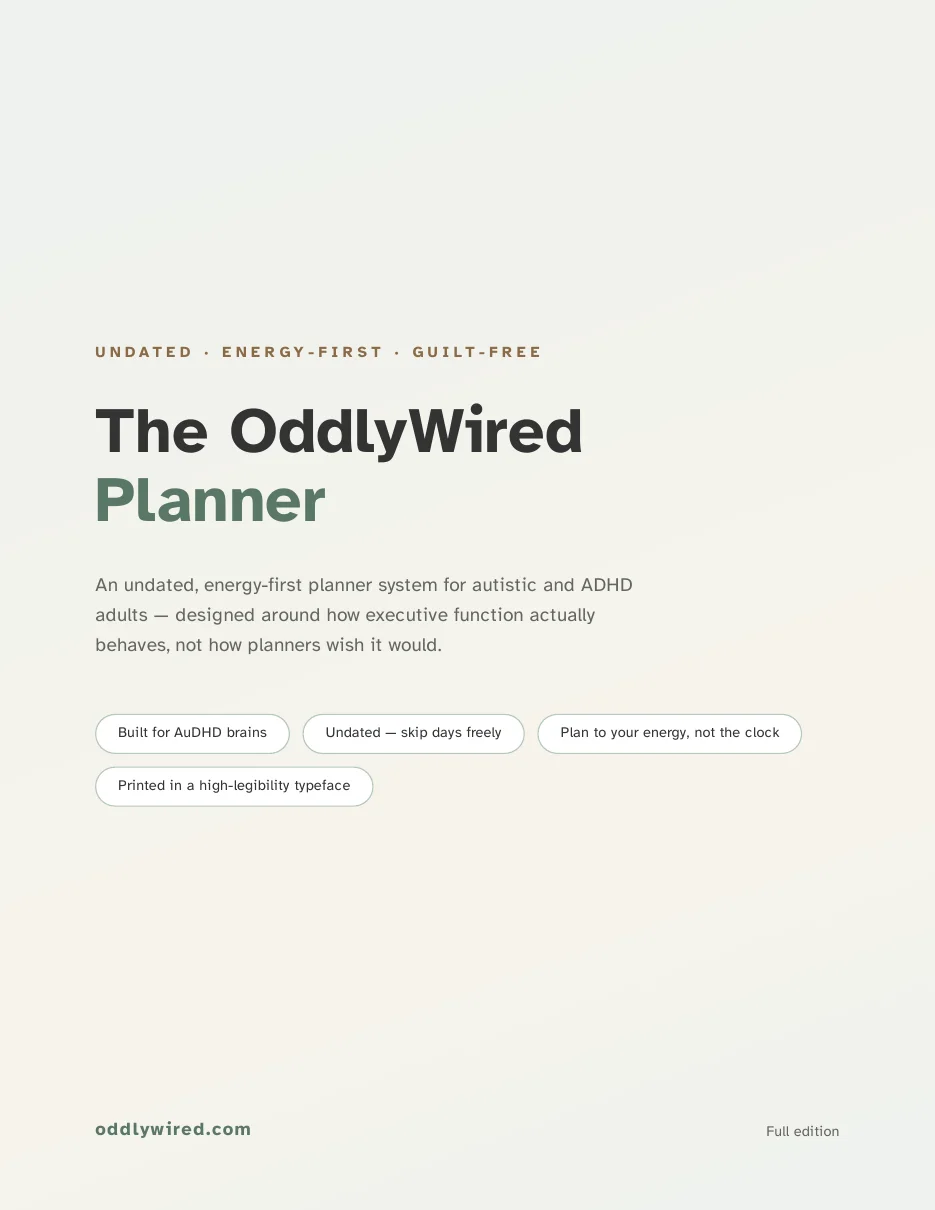 The OddlyWired Planner cover